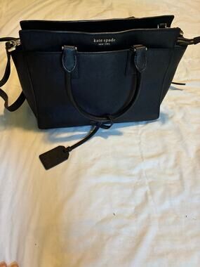 Kate Spade Black Saffiano Leather Medium Satchel Cameron